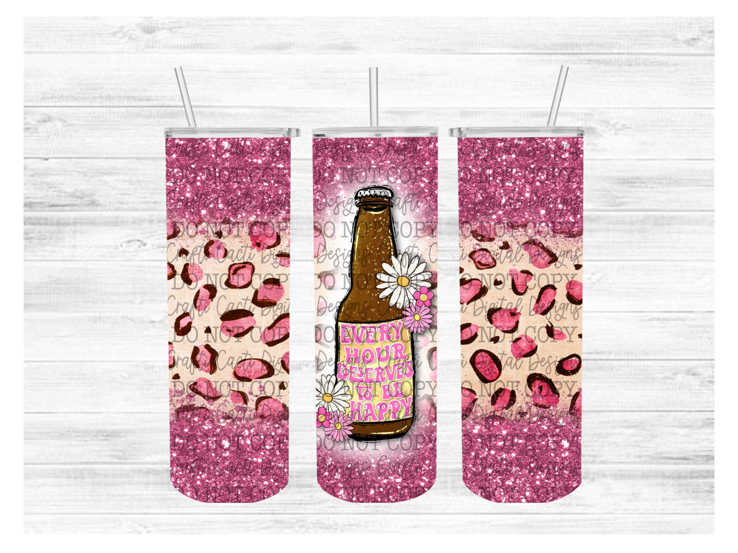 Happy Hour Tumbler Wrap Digital Download