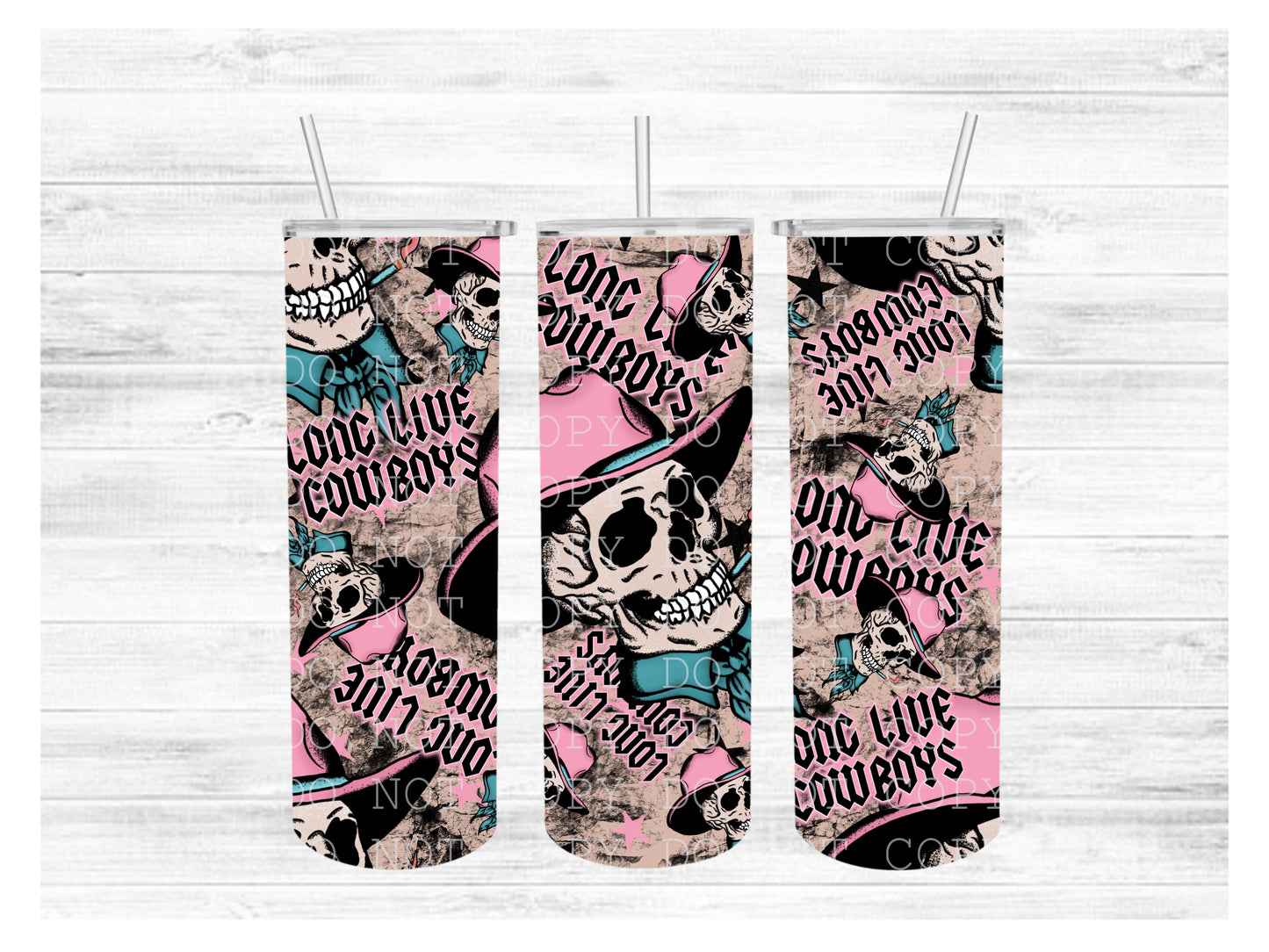 Long Live Cowboys Seamless Tumbler Wrap Digital Download