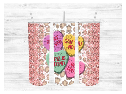 Candy Hearts Tumbler Wrap Digital Download