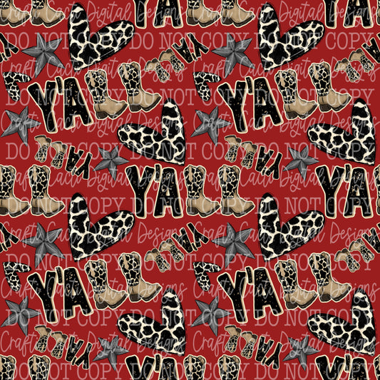 Ya'll Seamless Digital Download