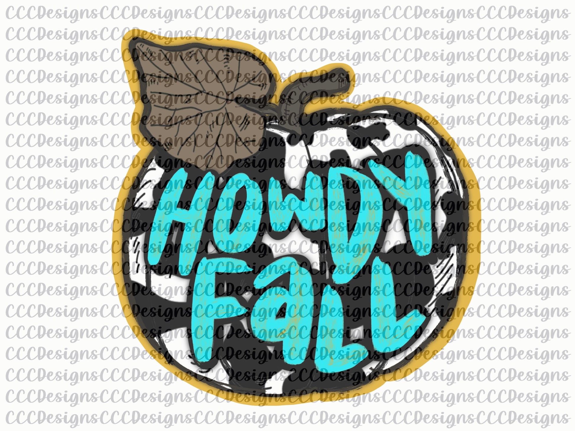 Howdy Fall, Cow print pumpkin, Sublimation, Fall, Thanksgiving, Digital Download, Design