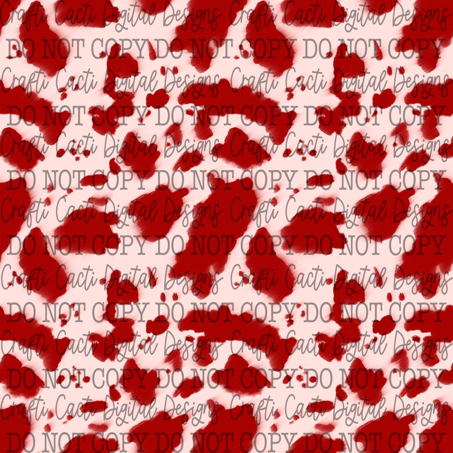 Cowhide - Red Seamless Digital Download