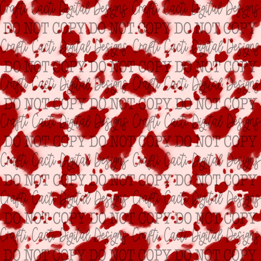 Cowhide - Red Seamless Digital Download