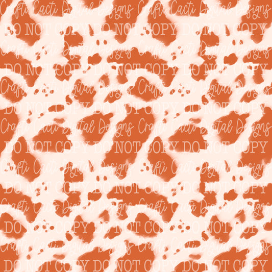 Cowhide - Orange Seamless Digital Download