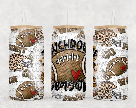 16 oz Touchdown Season Tumbler Wrap Digital Download