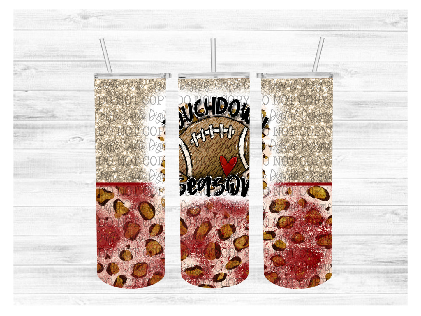 Touchdown Season Tumbler Wrap Digital Download - 20 oz Tumbler