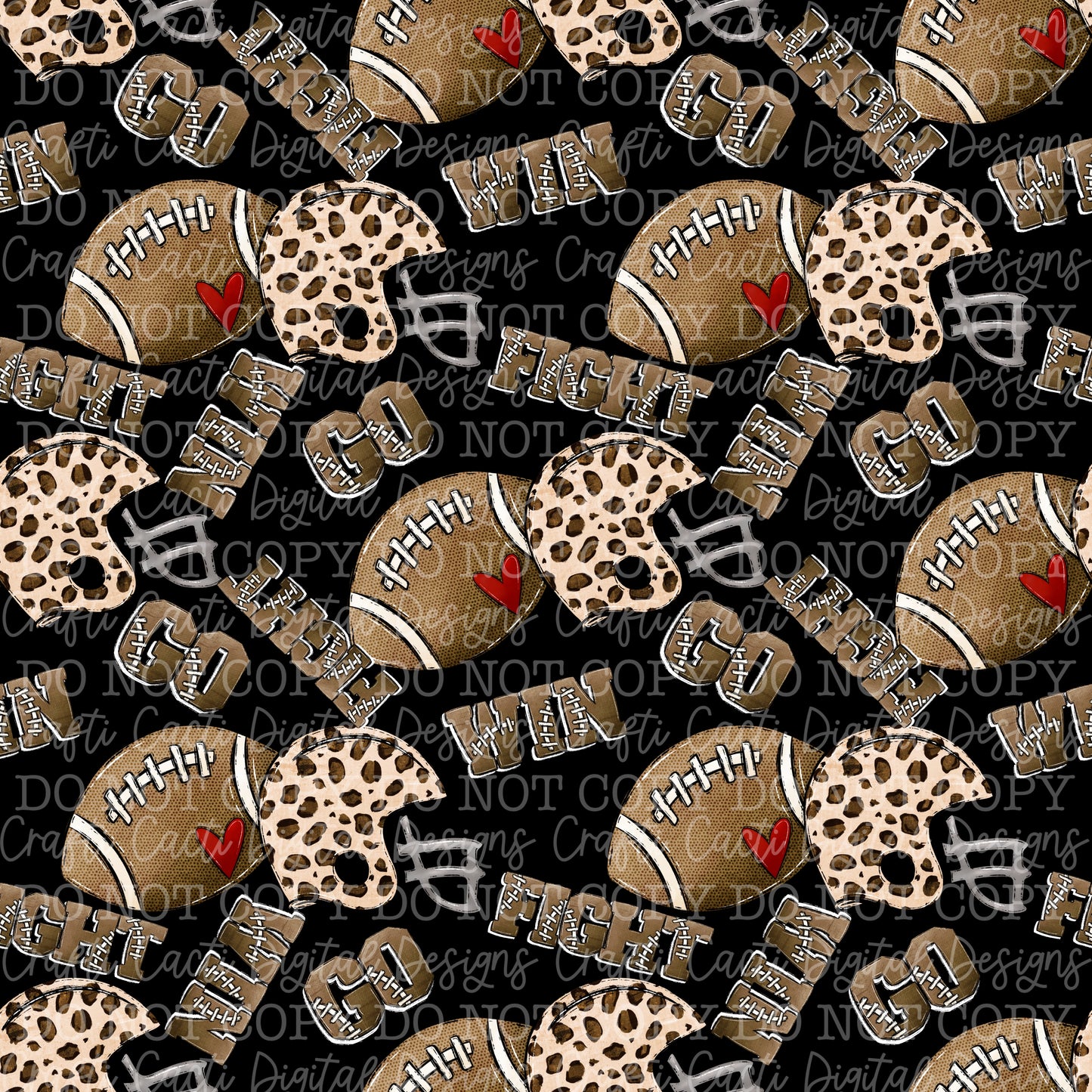 Football Season Seamless Digital Download