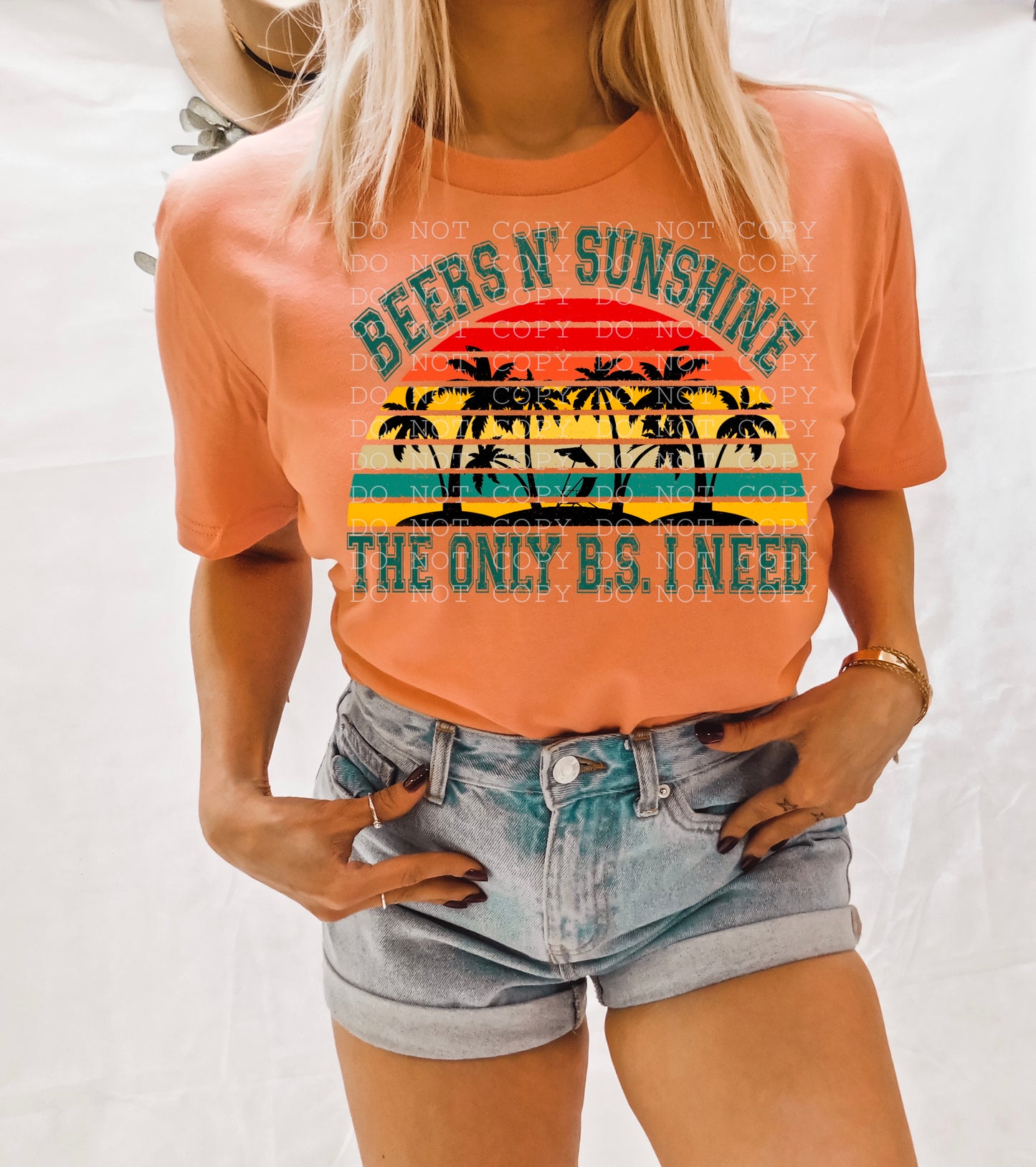 Beers N' Sunshine The Only B.S. I Need (Ladies) Digital Download