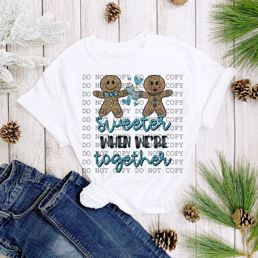 Blue Gingerbread Sweeter When We’re Together Digital Download